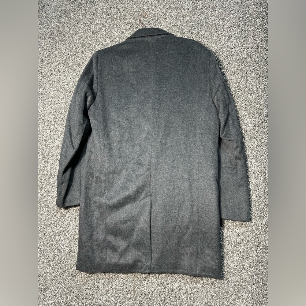 NWT Haggar Men's Mid-Length Single Breasted Brushed Twill Topcoat Size Medium - Picture 7 of 10